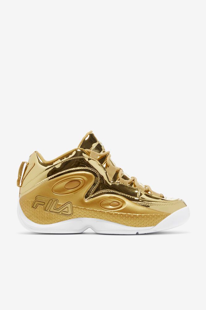 Fila Sneakers Grant Hill 3 Metallic Womens Gold - India DBH-802591